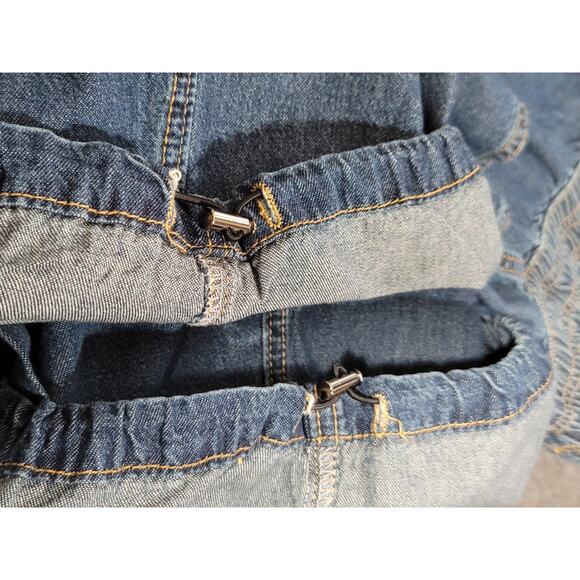 Free People x One Teaspoon Parachute Denim Jeans  Pull-On Light Wash Plus Sz XXL - Picture 13 of 16